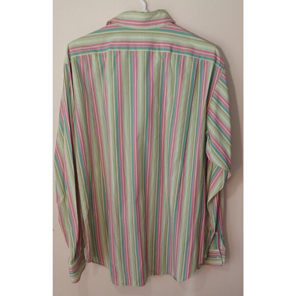 Polo Ralph Lauren Philip Sport Long Sleeve Button Striped Men's L Large EUC - Picture 2 of 5